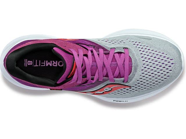 Saucony Ride 16 Women's Running Shoes - Orchid Finesse, 5 Wide - Lightweight Cushioned Sneakers for Road Running, Jogging & Gym Workouts