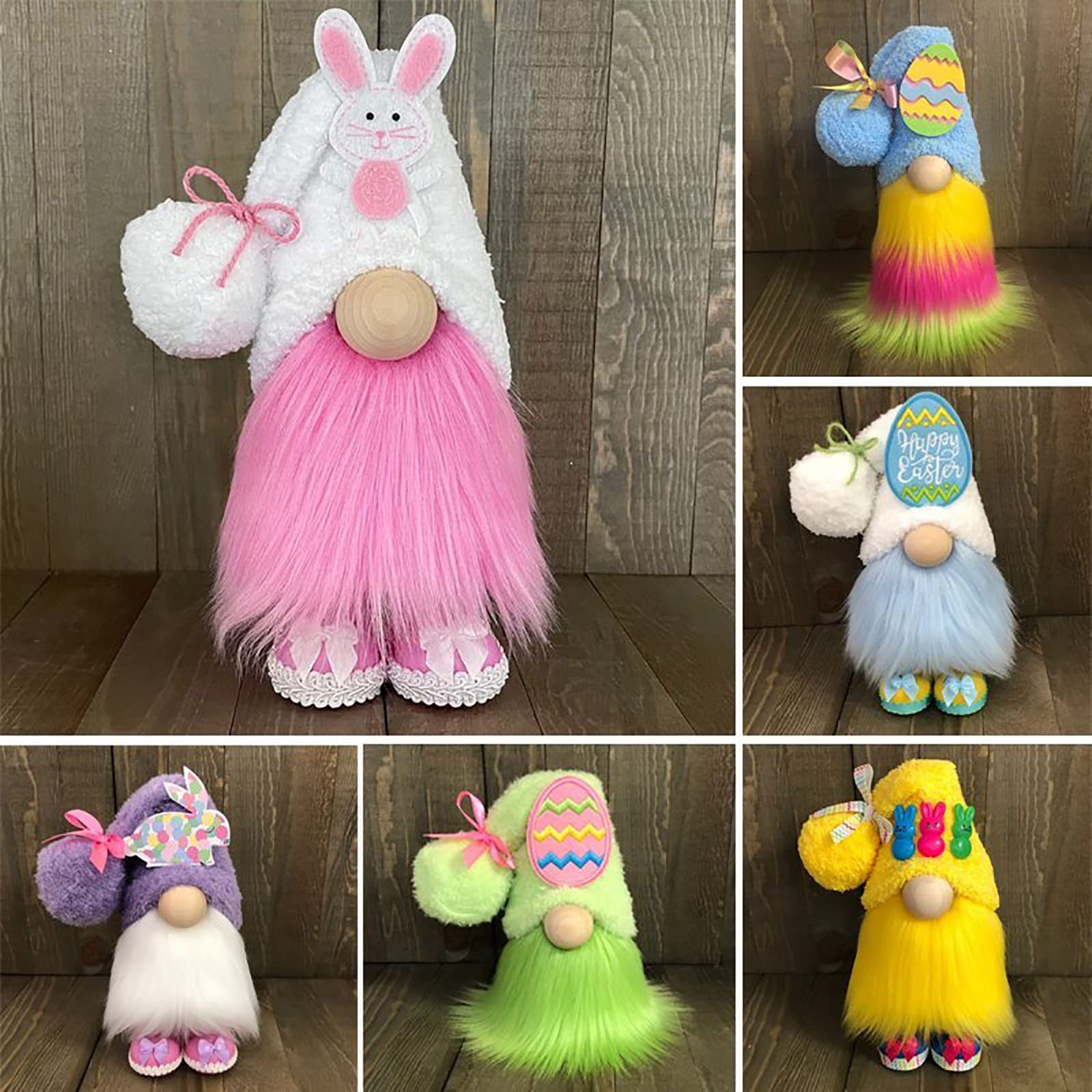 Easter Gnomes Bunny Plush - Handmade Spring Easter Bunny Gnome Decor for Home, Stuffed Rabbit Doll Gift for Adults & Kids - Perfect for Easter Decorations, Table Centerpieces, and Holiday Gifting