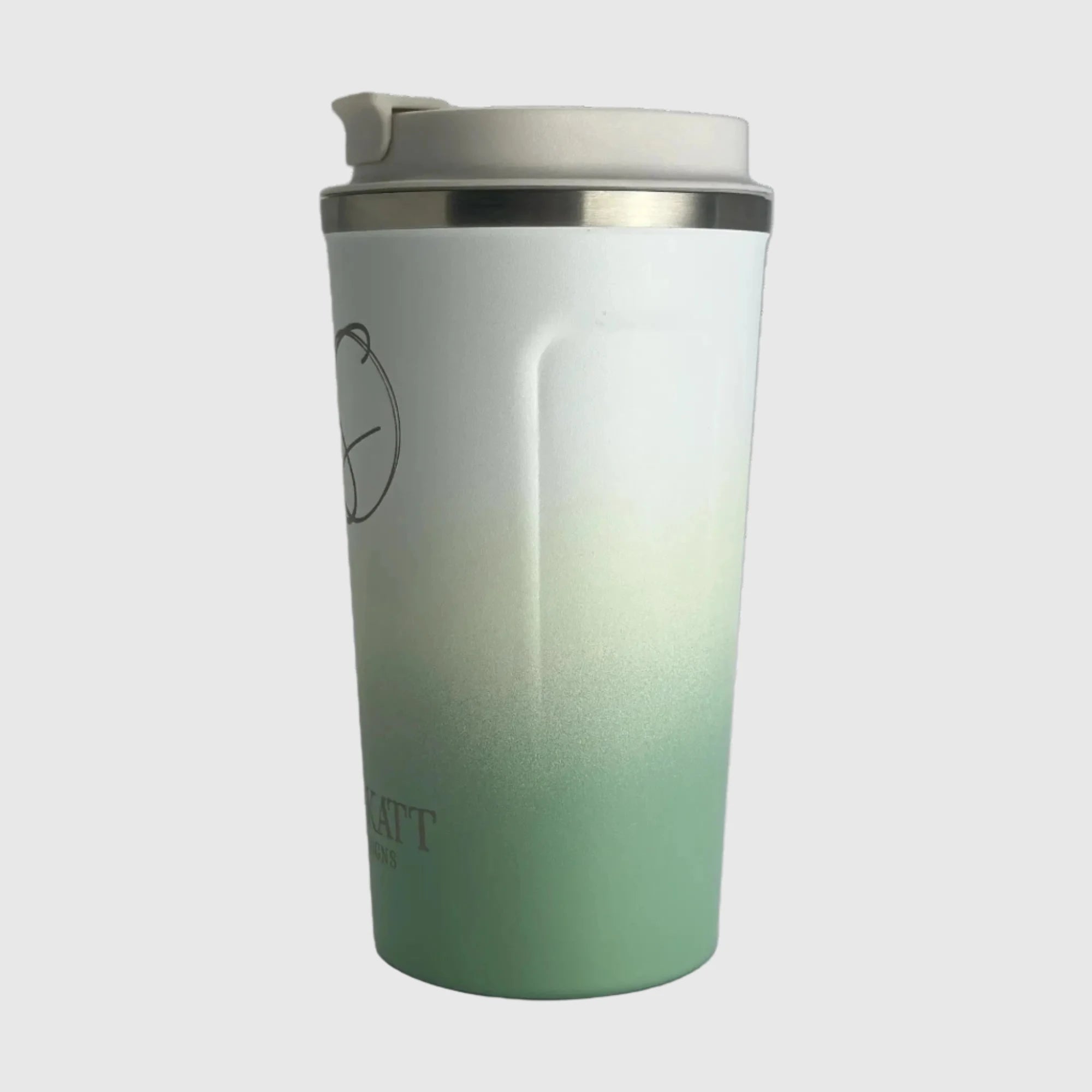 Pastel Green Insulated Travel Coffee Cup - 500ml Stainless Steel Vacuum Flask - Perfect for Commuting, Camping & Office Use