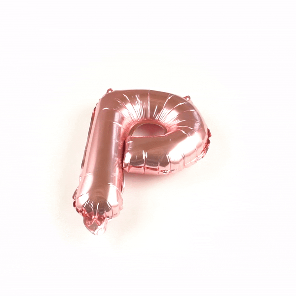 Balloonify Rose Gold Mylar Letter P Balloon - 16 Inch Large Foil Alphabet Balloon for Birthday Party Decorations, Wedding, Baby Shower & Anniversary Celebrations