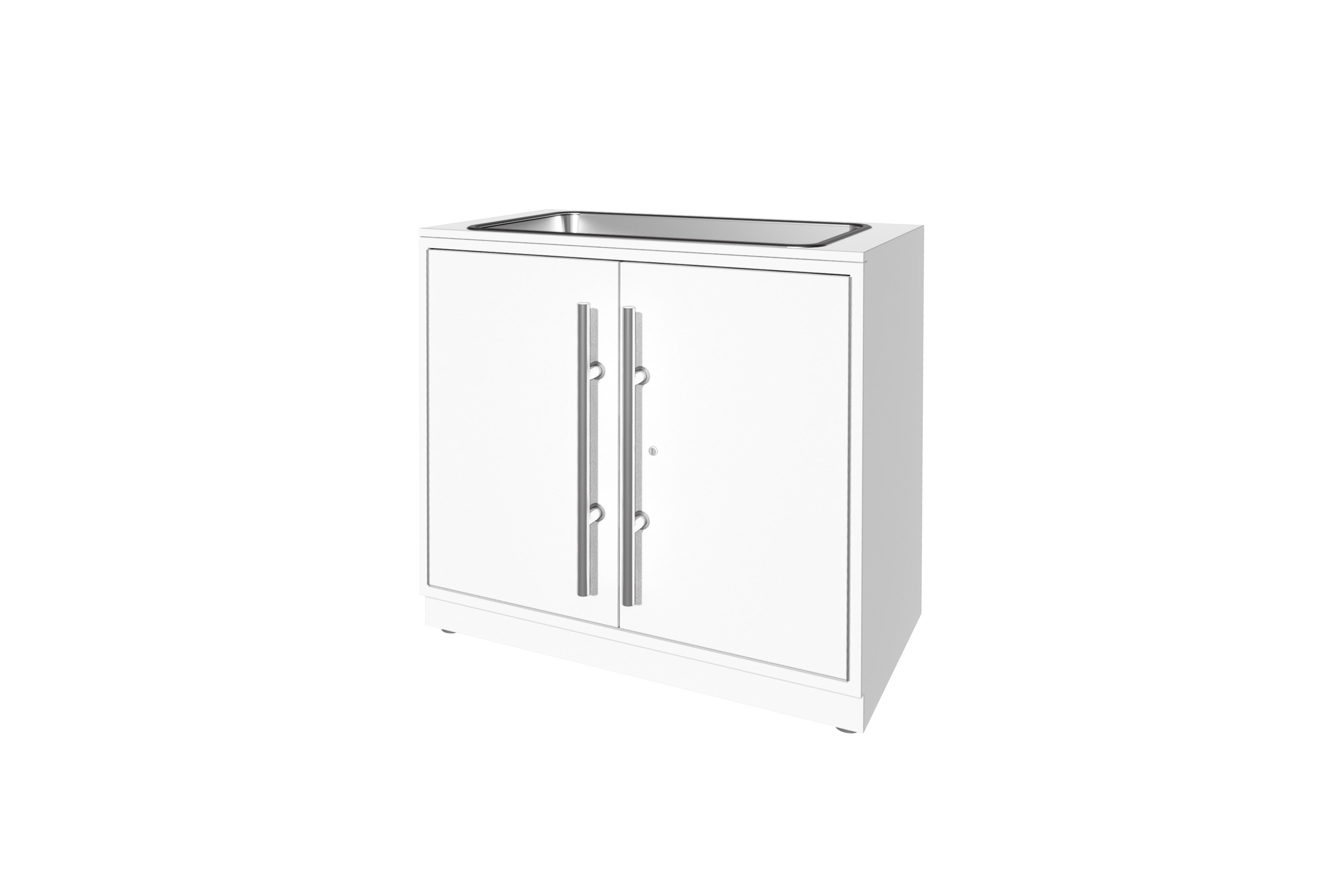 ProSlat LUX 40-Inch Wide Sink Base Cabinet - Durable Kitchen Storage with Adjustable Shelves for Bathroom or Laundry Room Organization