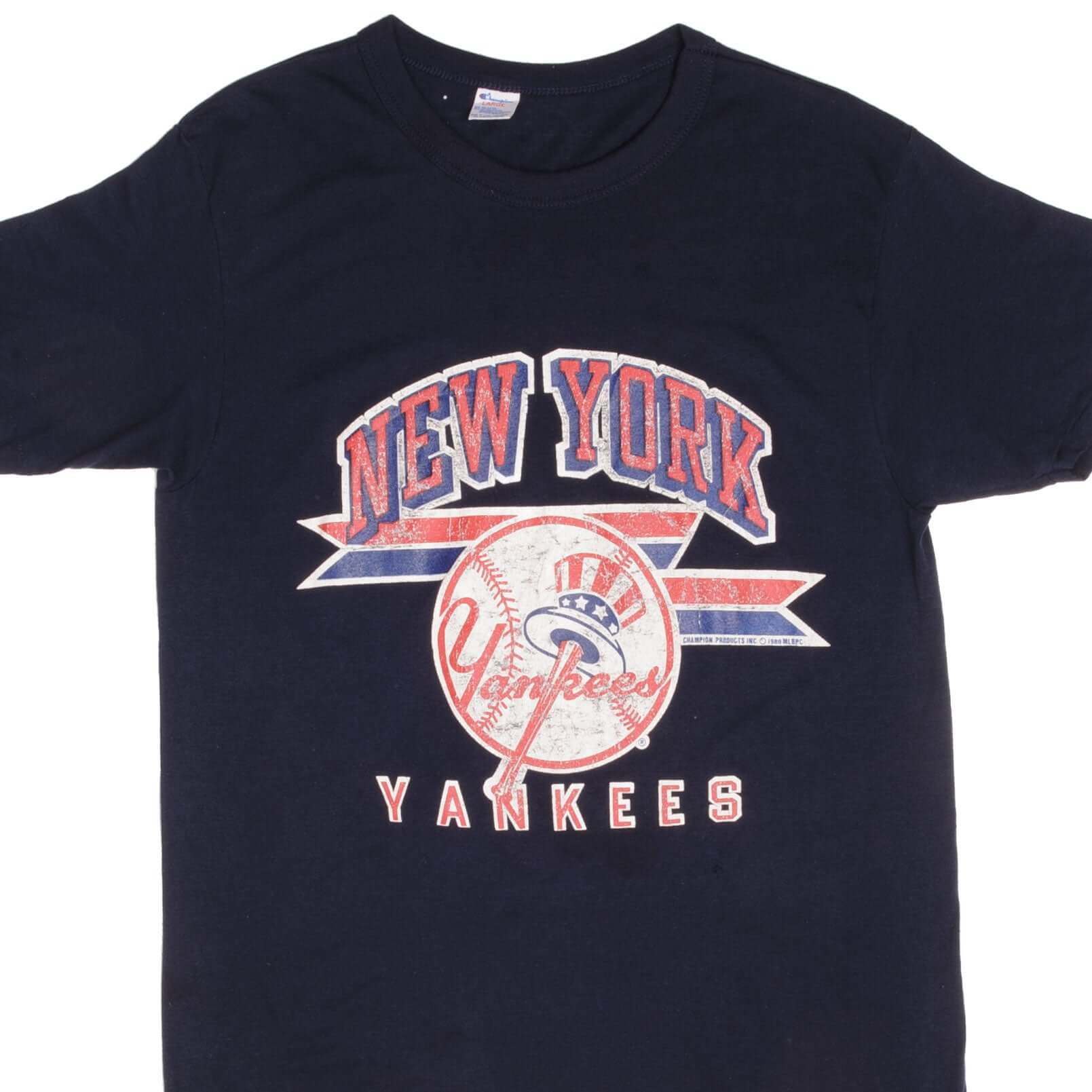 Vintage Champion MLB New York Yankees T-Shirt 1988 Medium Made in USA - Retro Baseball Fan Gift for Men & Women, Perfect for Game Day & Casual Wear