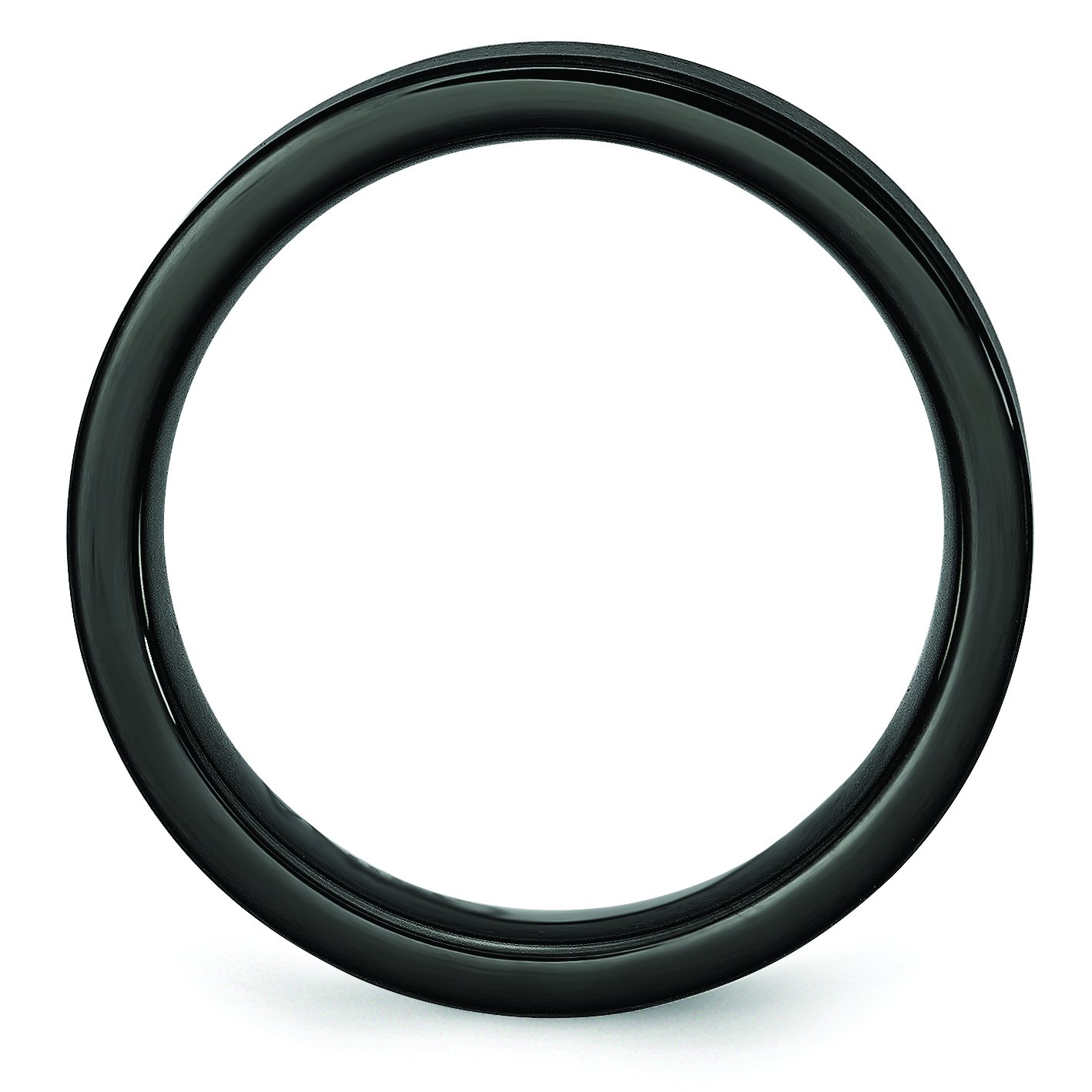 Black Ceramic Wedding Band Ring for Men - 6mm Flat Brushed Finish - Durable & Comfortable for Everyday Wear, Anniversaries, and Special Occasions