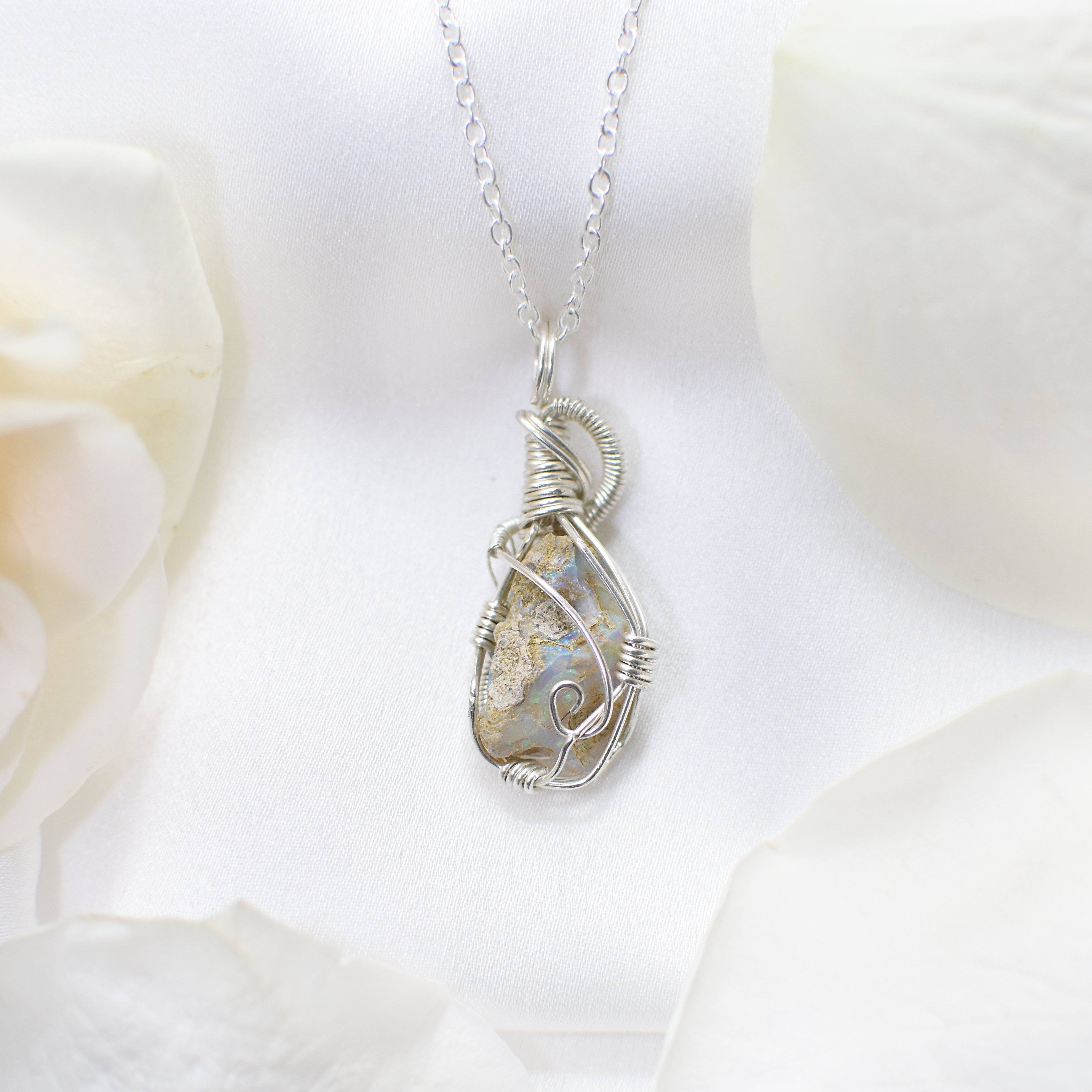 Fire Opal Pendant Necklace - Sterling Silver 925 Jewelry for Women | Elegant Gift for Birthday, Anniversary & Special Occasions