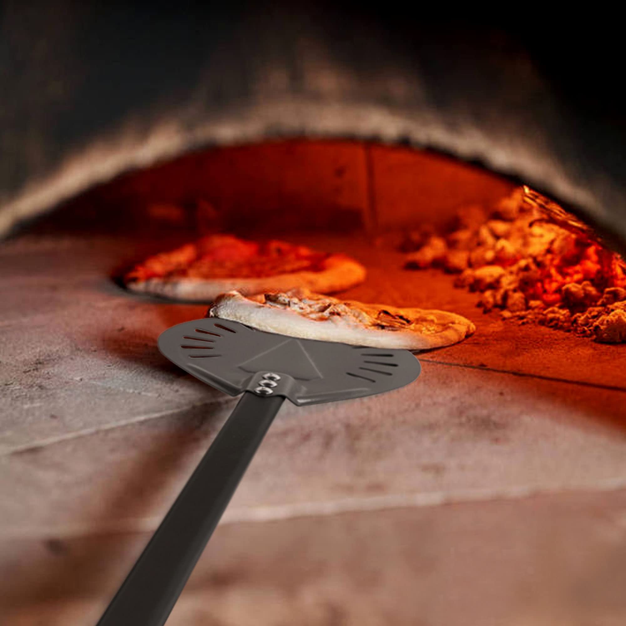 9 Inch Round Aluminum Pizza Turning Peel with 40