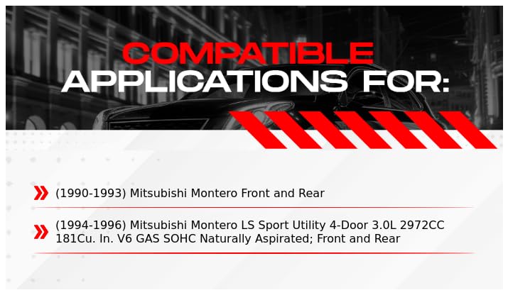 R1 Concepts Premium Ceramic Brake Pads & Rotors Kit - Front & Rear Brake System for 1990-1996 Mitsubishi Montero | Includes Hardware Kit | Smooth Stopping Power for Daily Driving & Off-Road Adventures