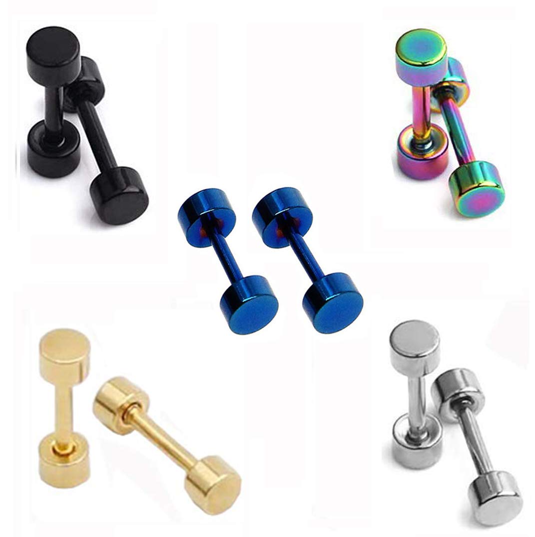 High Polished Surgical Steel Screw Back Dot Stud Earrings for Women & Men - 5 Pairs (3MM/4MM/5MM/6MM/8MM) - Hypoallergenic Body Jewelry for Daily Wear, Parties & Gifts