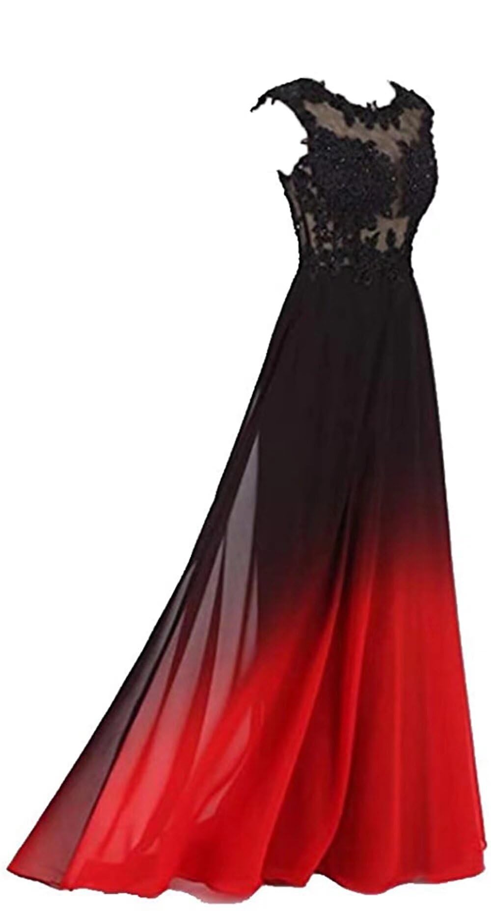 Elegant Women's Chiffon Gradient Prom Evening Dress - Formal Long Gown for Wedding, Party & Special Occasions | Flowy A-Line Silhouette for Dances, Galas & Black Tie Events