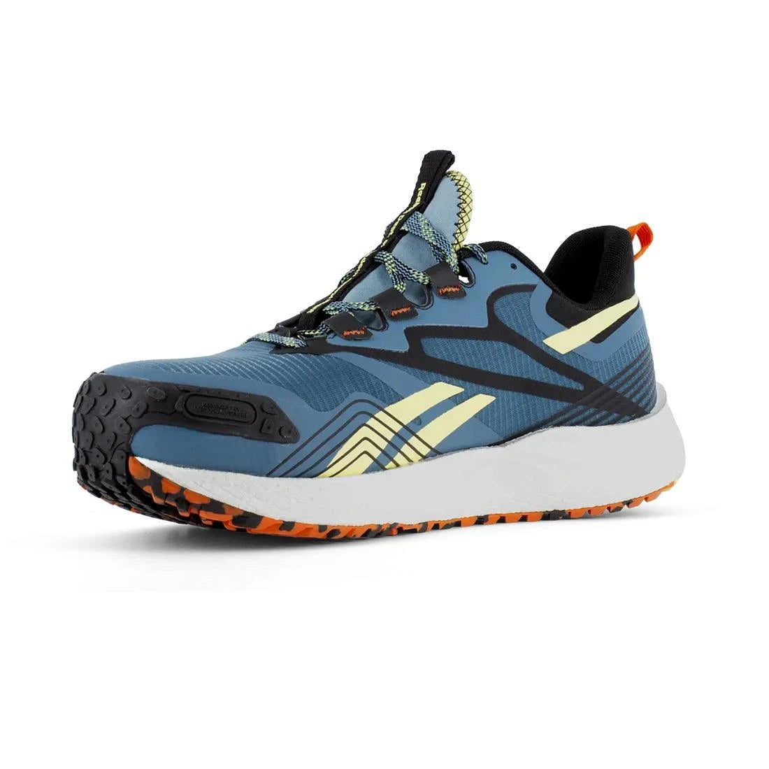 Fe4 Adventure Composite Toe Athletic Work Shoes for Men - Lightweight Safety Shoes with Slip Resistance, Breathable & Comfortable - Perfect for Construction, Warehouse & Outdoor Work (Blue)