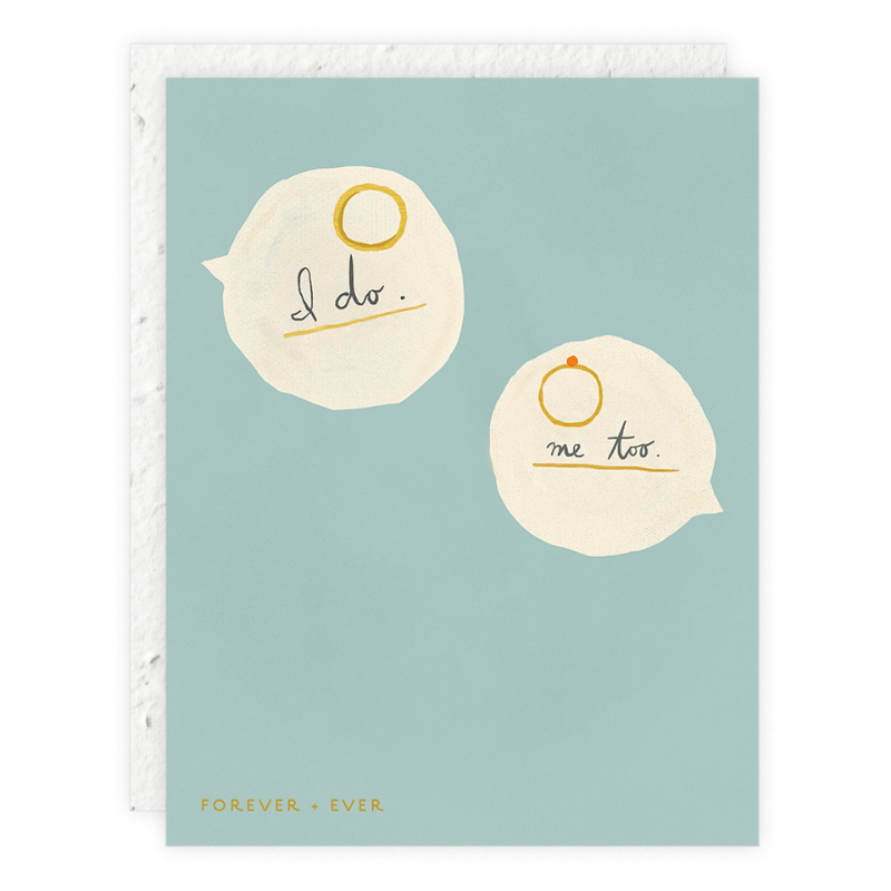 Funny 'I Do Me Too' Wedding Card - Perfect for Couples, Bridal Showers & Anniversaries - Humorous Greeting Card for Newlyweds