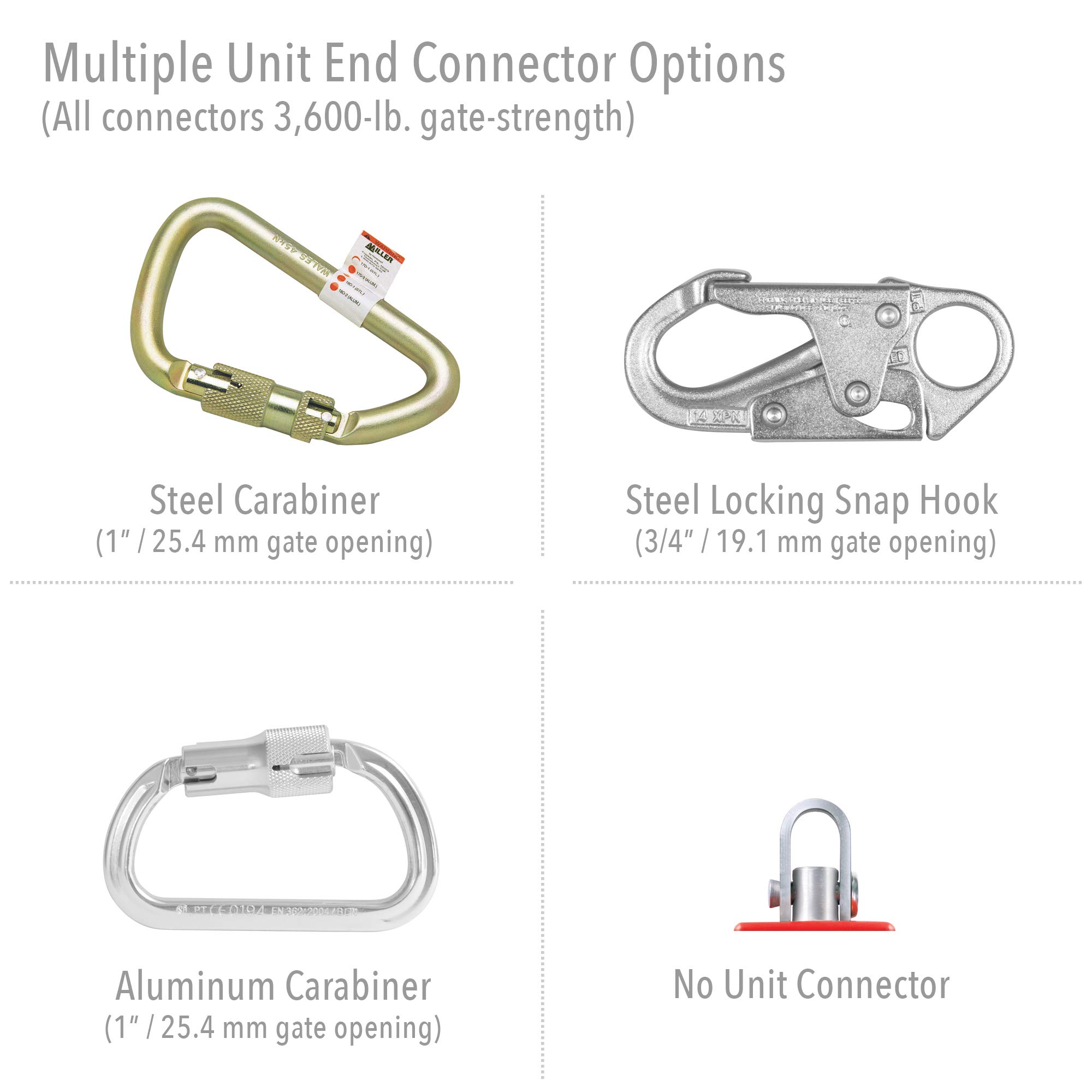 Honeywell Miller TurboLite 6-Foot Personal Fall Limiter with Steel Carabiner & Locking Snap Hook (MFL-1-Z7/6FT) - Red | OSHA Compliant Fall Protection for Construction, Roofing & Industrial Work Safety