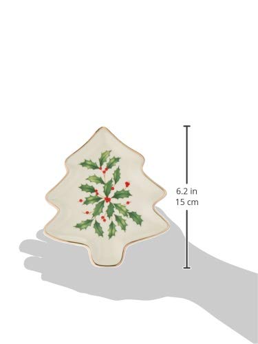 Lenox 879592 Holiday Tree Shaped Party Plate - 12 Pack Christmas Dinner Plates for Festive Gatherings, Holiday Entertaining & Christmas Decorations