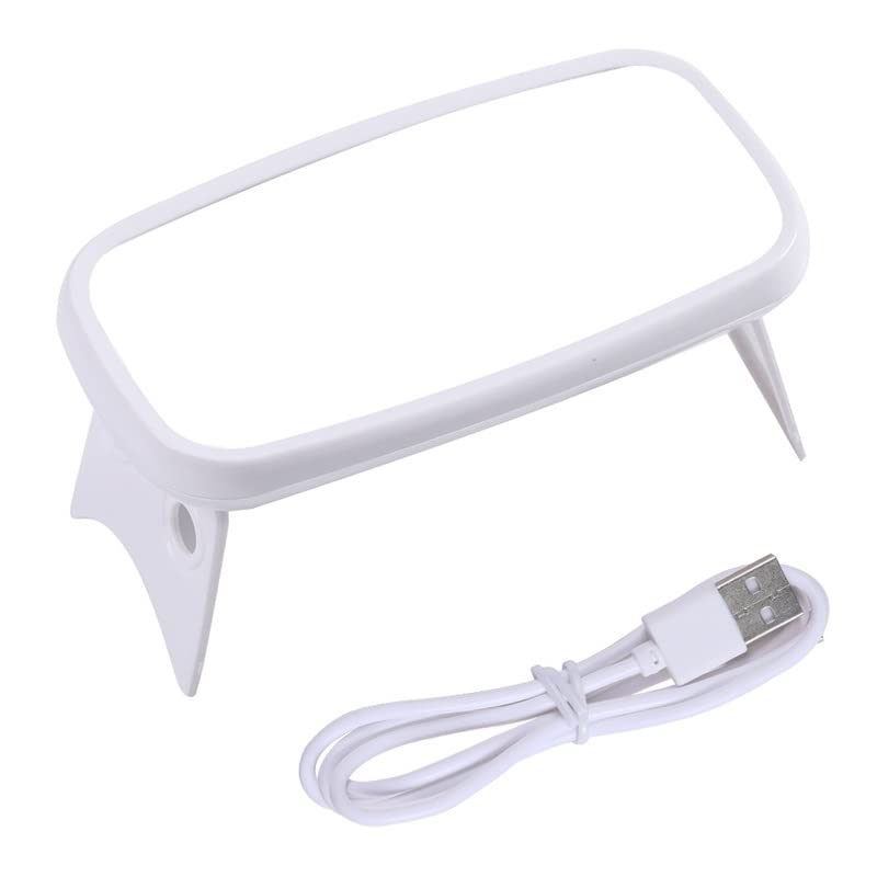 8W Mini UV LED Nail Dryer Lamp with Mirror - Portable Quick Dry Gel Polish Curing Light for Home & Salon Nail Art - Perfect for Manicures, Pedicures and DIY Nail Designs