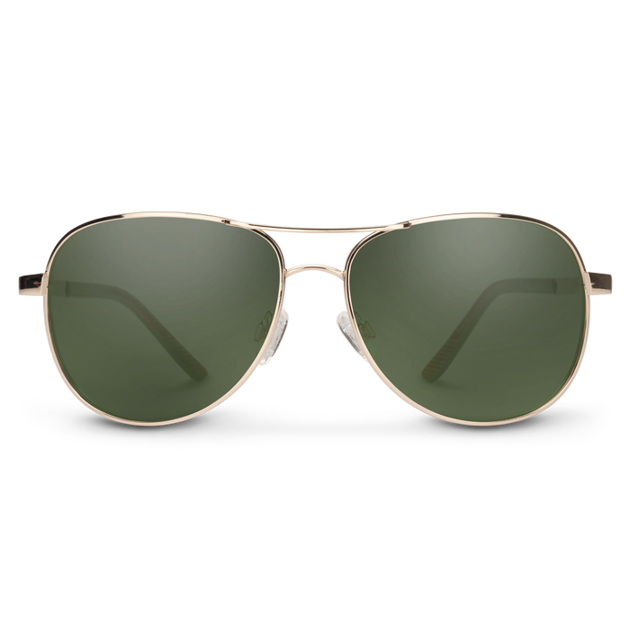 Aviator Sunglasses Gold Frame with Polarized Gray Green Lens - Stylish & UV Protection for Driving, Outdoor Sports & Fashion
