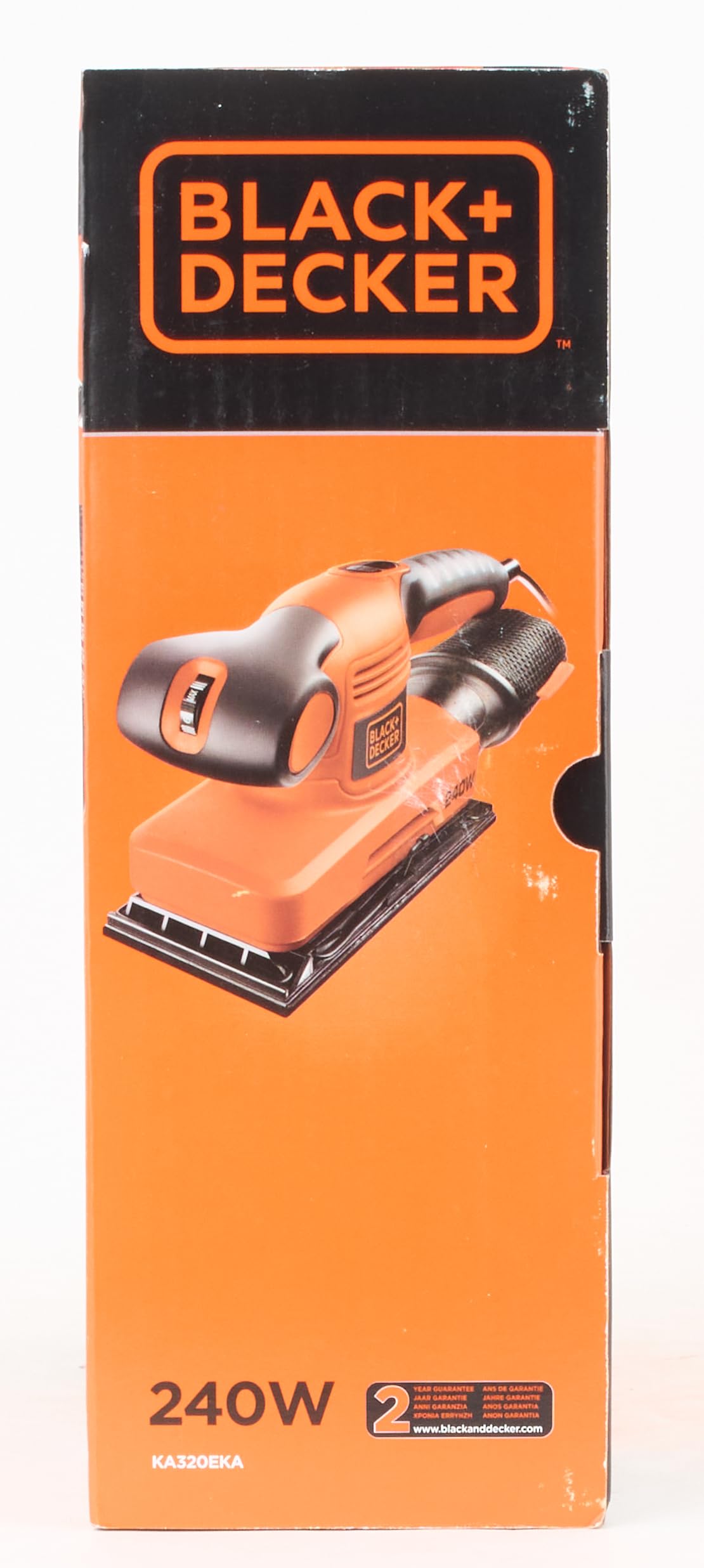 BLACK+DECKER KA320EKA Electric Power Sander - 3.0 Amp, 1/4 Sheet Palm Sander with Dust Collection - Perfect for Woodworking, Sanding Furniture, DIY Home Projects & Smoothing Surfaces