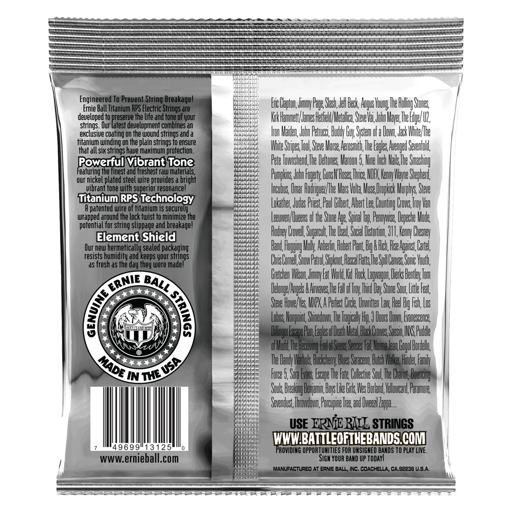 Ernie Ball Extra Slinky Coated Titanium RPS Electric Guitar Strings 8-38 Gauge - Premium Coated Strings for Smooth Playability & Extended Tone Life | Perfect for Rock, Blues & Studio Recording