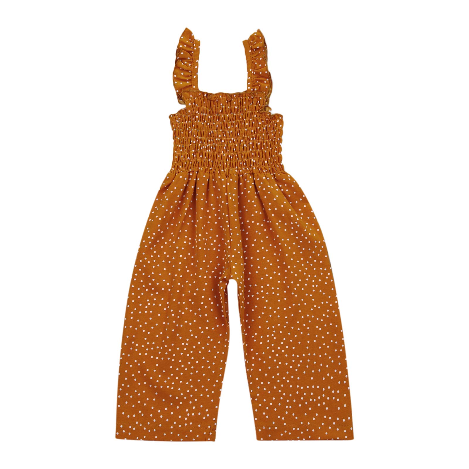 BULINGNA Girls Summer Outfit - Sleeveless Jumpsuit with Suspenders & Wide Leg Pants | Toddler Playwear, Beach Vacation Outfit, Casual Summer Romper for Kids