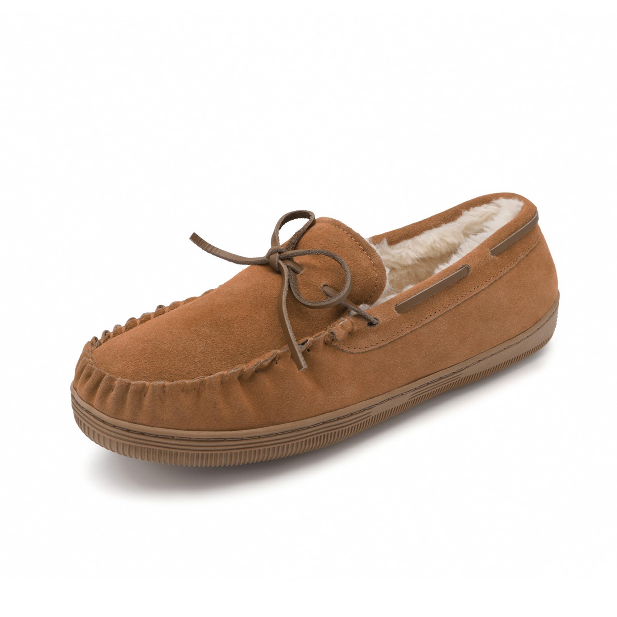 DREAM PAIRS Men's Moccasin Slippers - Soft Fuzzy Plush House Shoes with Fleece Lining for Indoor & Outdoor Wear - Comfortable Loafers for Home, Office and Travel