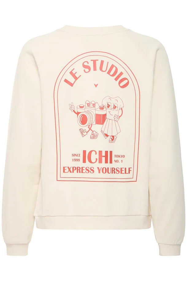Marrot Sweatshirt for Women - Soft Cotton Pullover Hoodie in Birch Color | Casual Loungewear, Streetwear Fashion & Cozy Winter Outfits
