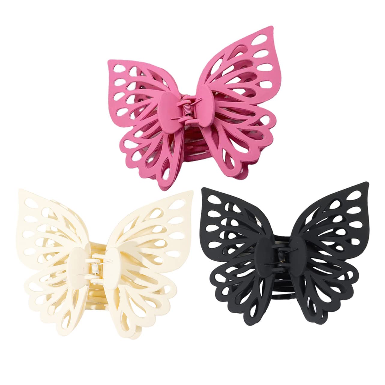 Beavorty 3-Piece Large French Hair Barrettes for Women & Girls - Strong Grip ABS Hair Clips for Short & Long Hair - Perfect for School, Work, Weddings & Everyday Styling