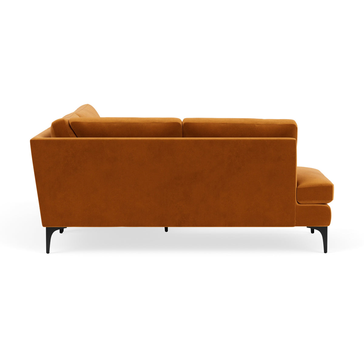 Astha Velvet Left Corner Sofa - Modern L-Shaped Sectional Couch for Small Spaces, Living Room & Apartment Decor - Soft Velvet Fabric, Comfortable Seating for Family & Guests