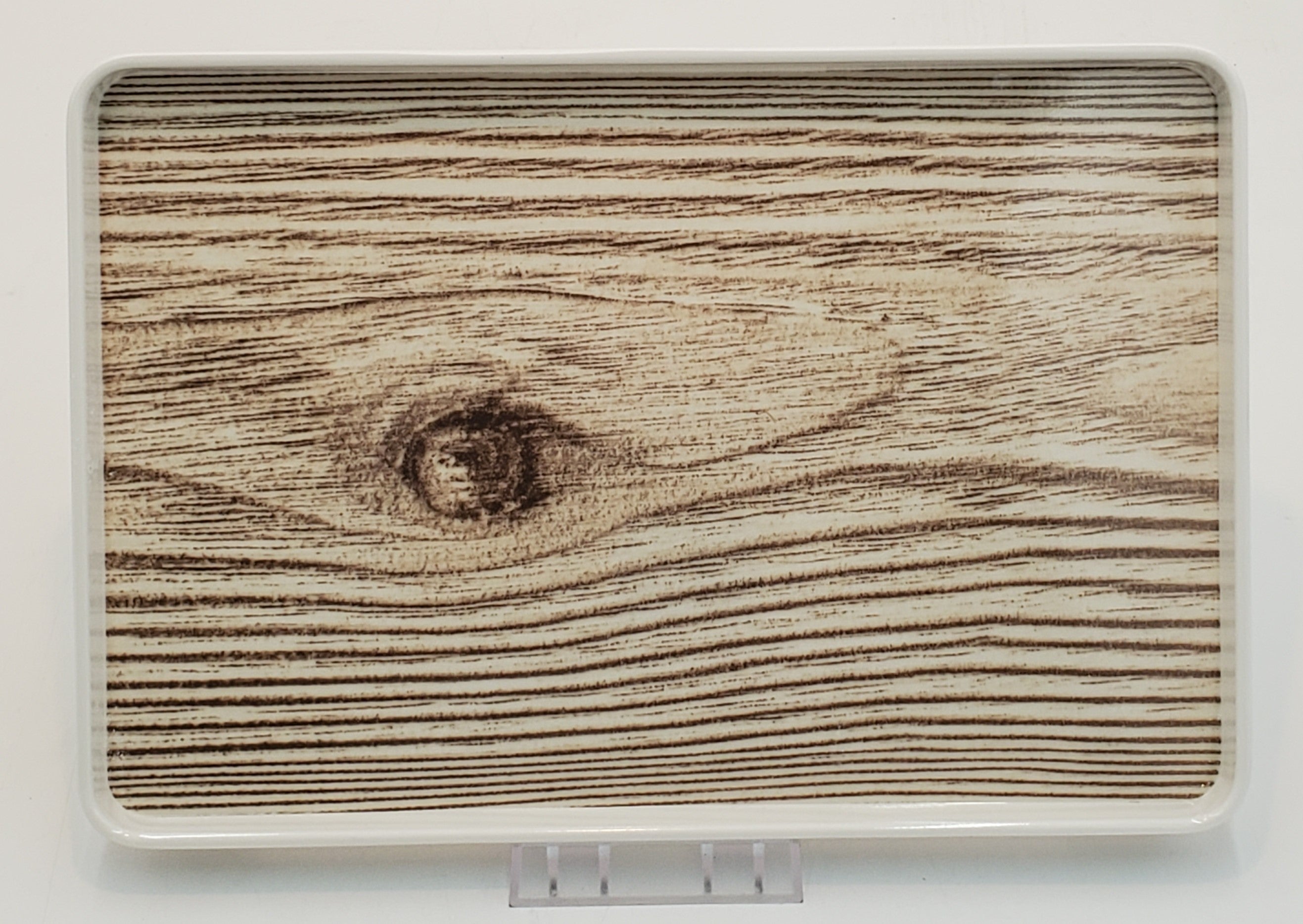 12x8 Inch Melamine Serving Tray with Wood Grain Design - Perfect for Dining, Entertaining, and Home Decor