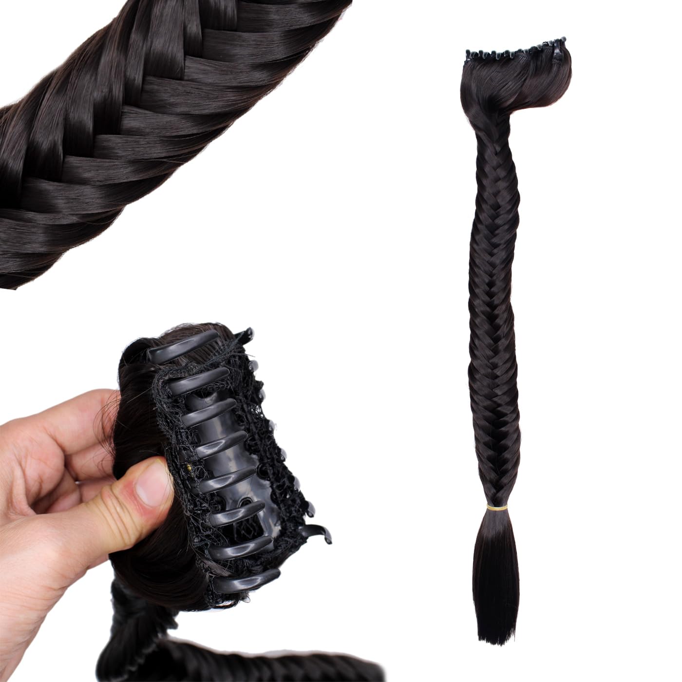 Premium Pelo Synthetic Hair Extensions for Women & Girls - Natural-Looking Artificial Choti & Braids - Pack of 1 | Perfect for Cultural Events, Weddings & Daily Styling
