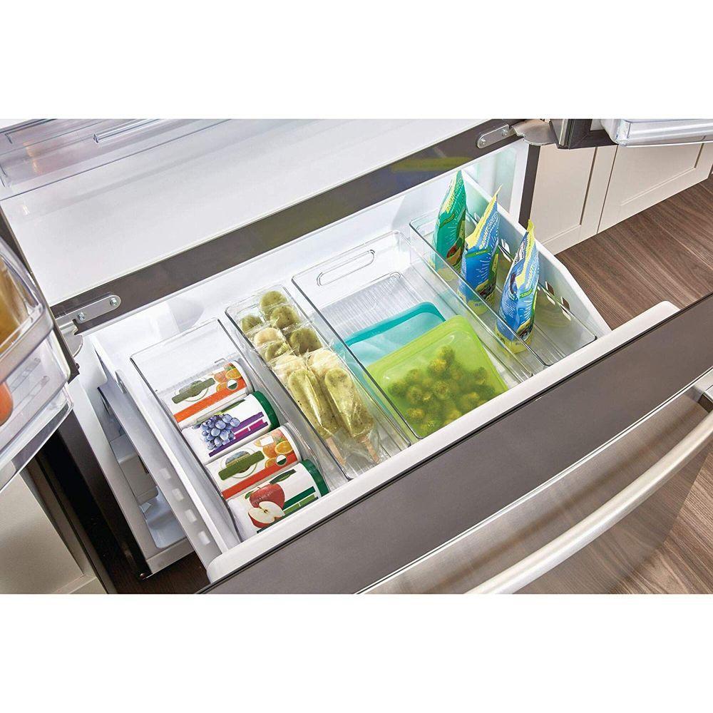 iDesign Linus Fridge Binz Can Organizer - Stackable Beverage Storage Container for Soda, Beer & Energy Drinks - Perfect for Kitchen, Pantry & Office Refrigerator Organization