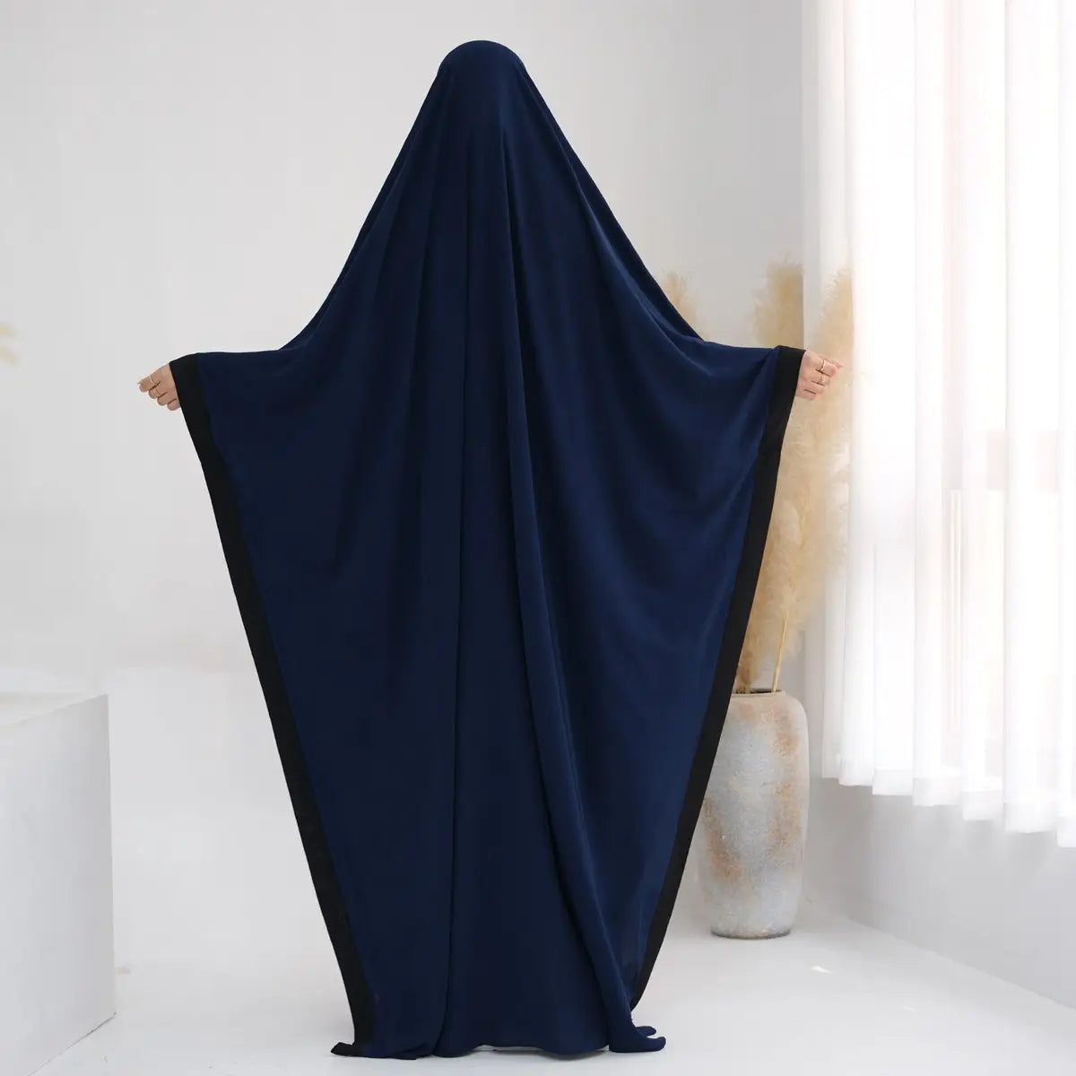 Elegant Trim Prayer Dress - Modest Jilbab Abaya for Women | Halal Islamic Prayer Outfit | Perfect for Mosque, Eid, and Daily Worship