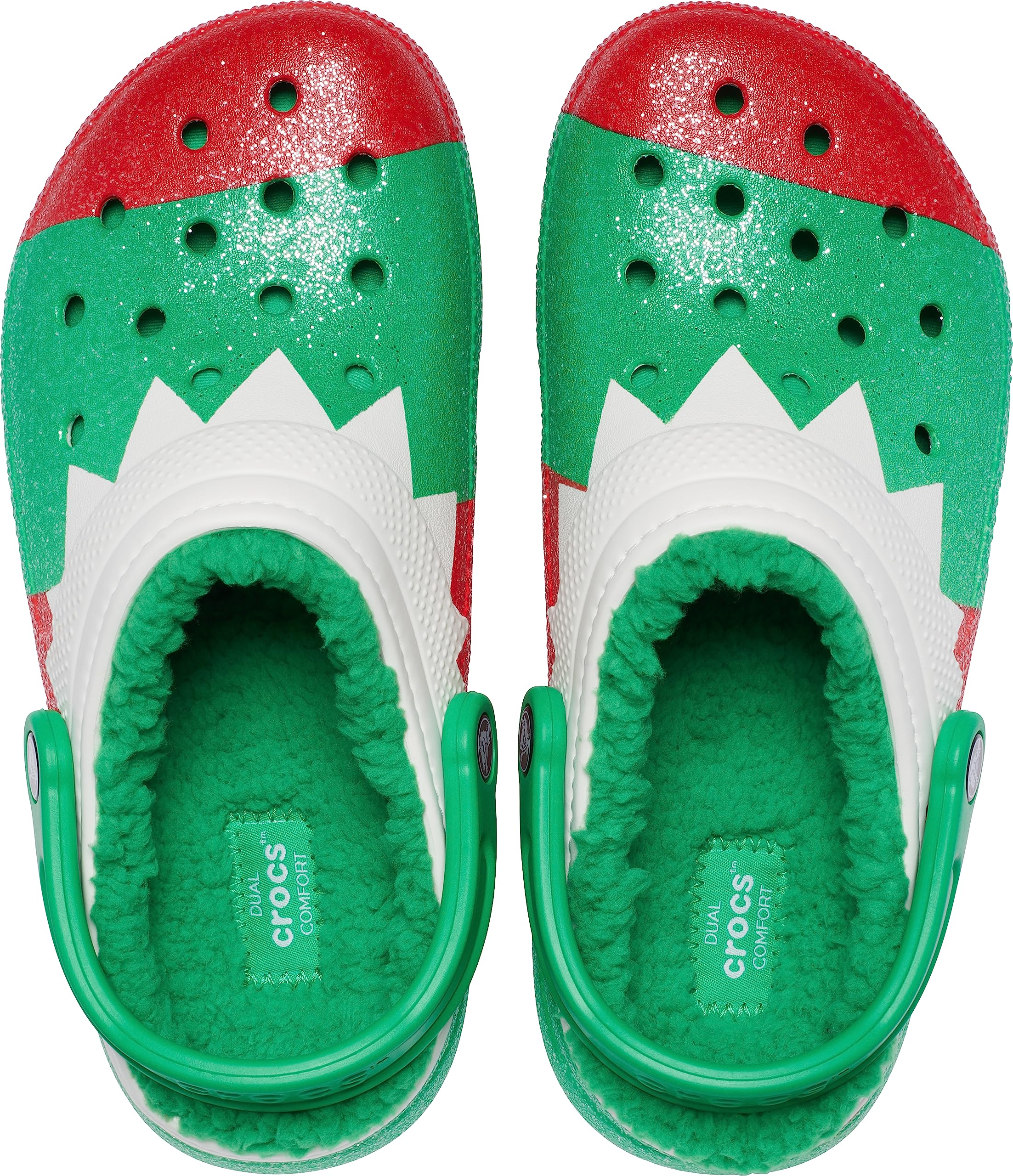 Crocs Kids Classic Holiday Lined Clogs - Warm Winter Shoes for Boys & Girls - Perfect for Indoor & Outdoor Play, School, and Cold Weather Activities