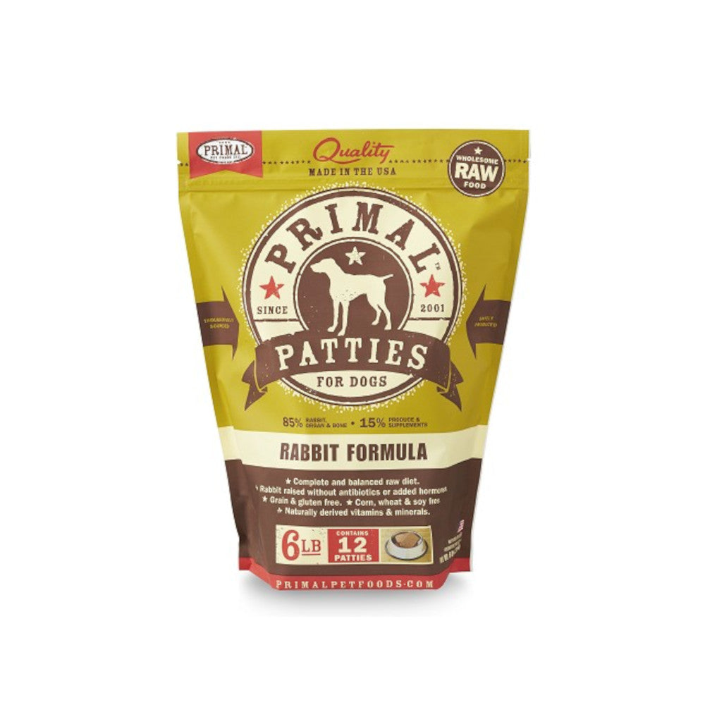 Premium Frozen Rabbit Dog Food - All-Natural, Grain-Free Raw Diet for Dogs - High Protein, Hypoallergenic Pet Food - Perfect for Sensitive Stomachs & Allergy Relief - Ideal for Raw Feeding & Training Treats