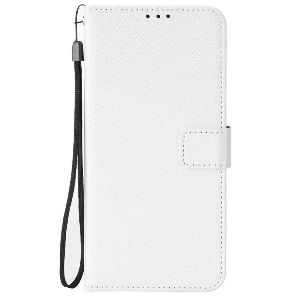 Premium PU Leather Flip Cover Case for Honor Magic 4 Pro LGE-AN10 - Slim Protective Phone Case with Card Slots (White) | Perfect for Business & Travel Use