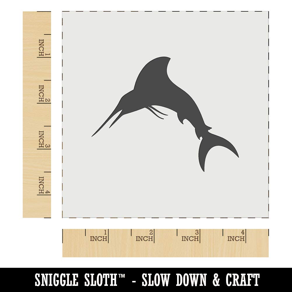 4.5 Inch Marlin Fish Wall Cookie DIY Craft Reusable Stencil - Perfect for Baking, Cake Decorating & Home Art Projects