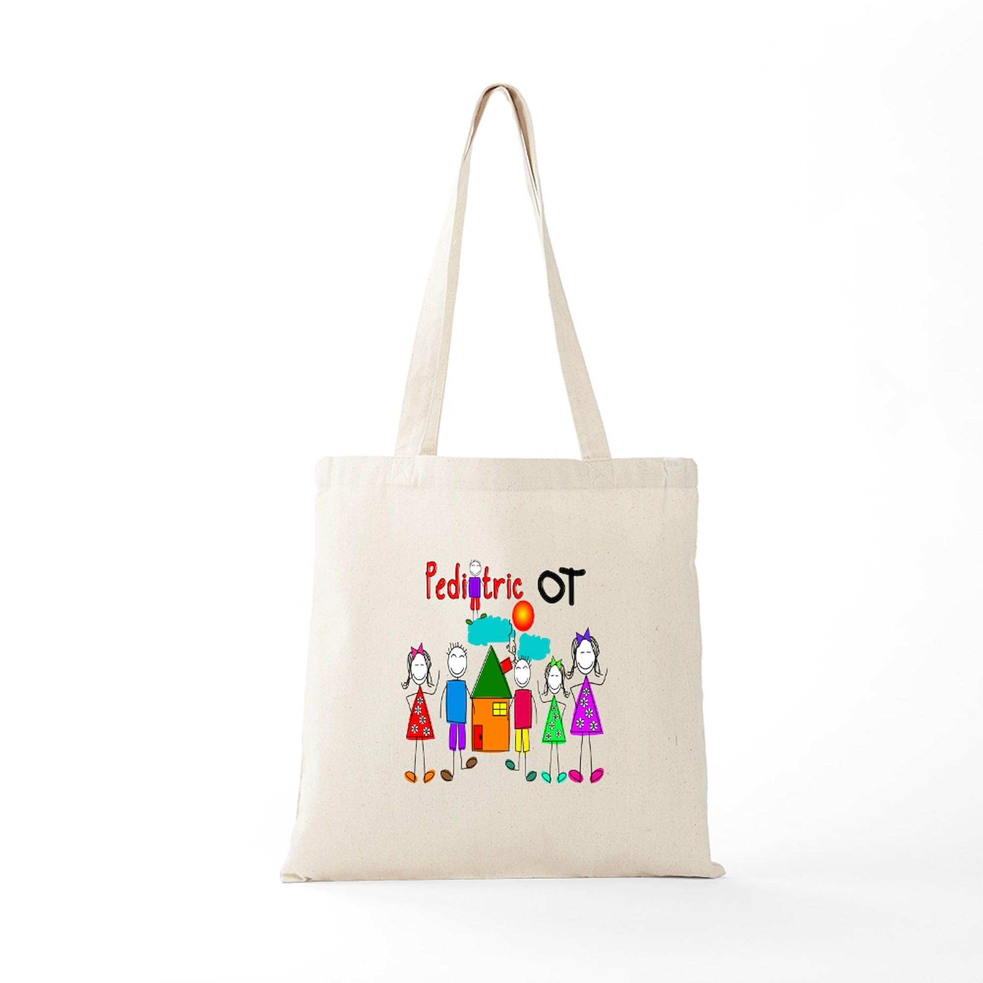 Pediatric Occupational Therapist Tote Bag - Natural Canvas Reusable Shopping Bag for Therapists, Teachers & Healthcare Professionals - Perfect for Work, Conferences & Daily Use