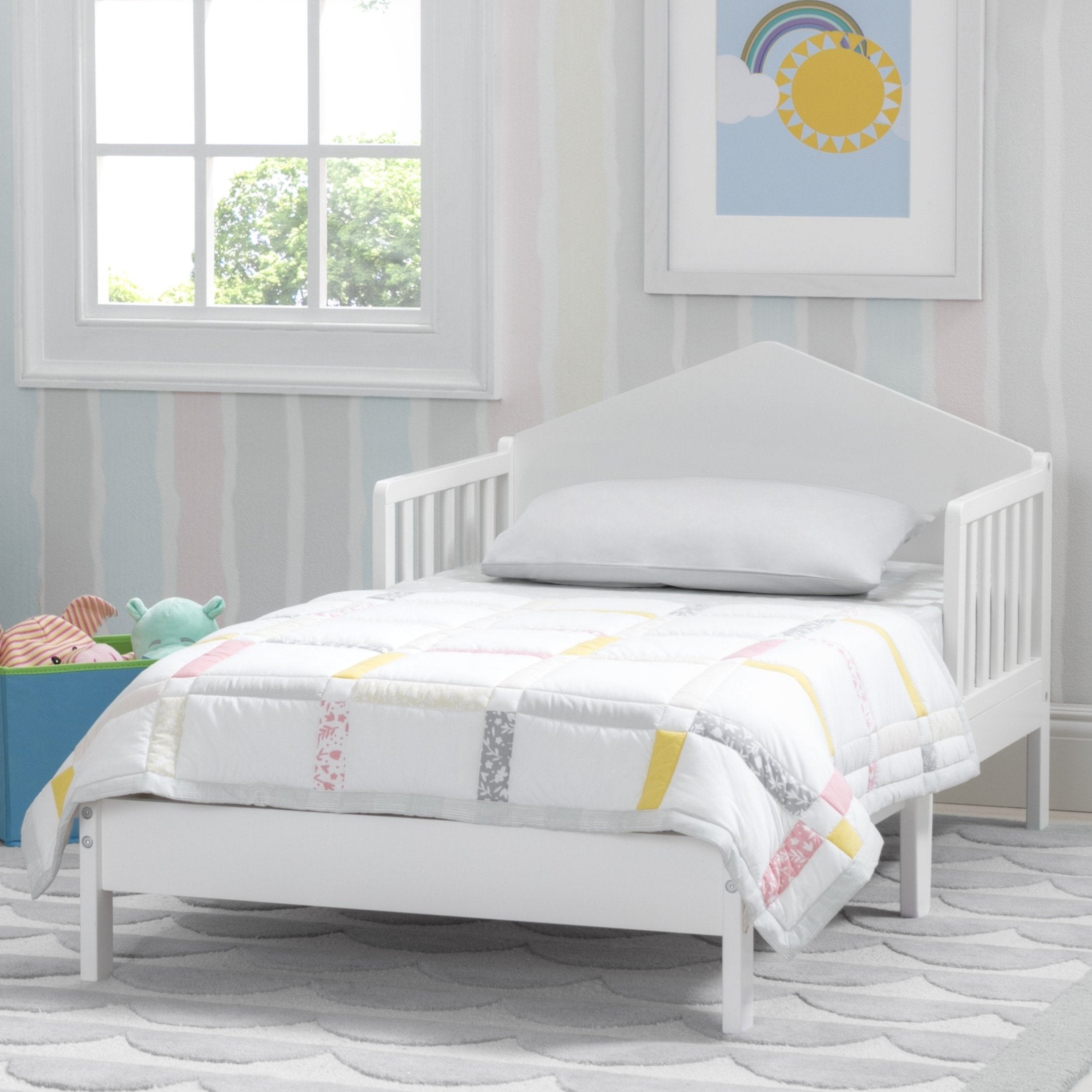 Best Homestead Toddler Bed for Kids - Safe & Comfortable Wooden Toddler Bed for Boys & Girls - Perfect for Nursery, Daycare & Home Use