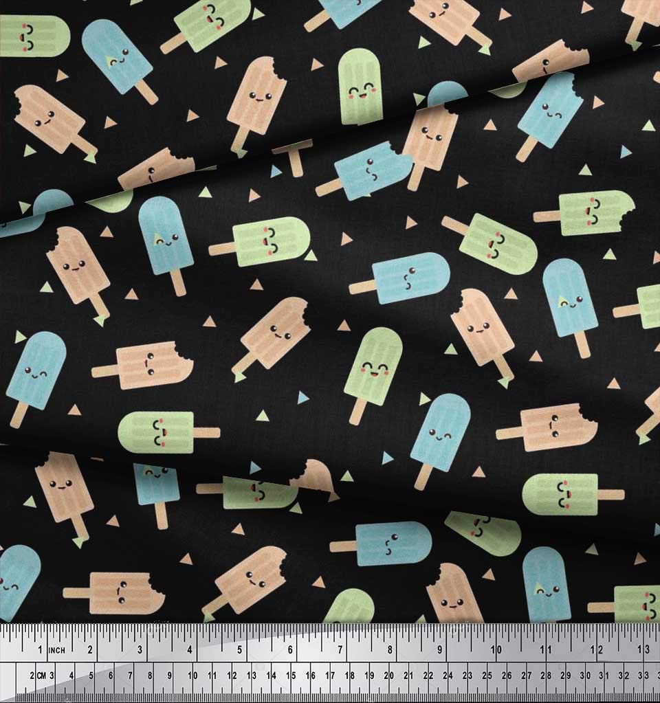Soimoi Cotton Voile Black Fabric by The Yard - 56 Inch Wide Textured Peanut Butter Food Print Material - Nutty Playful Design for DIY Crafts, Quilting, Dressmaking & Home Decor