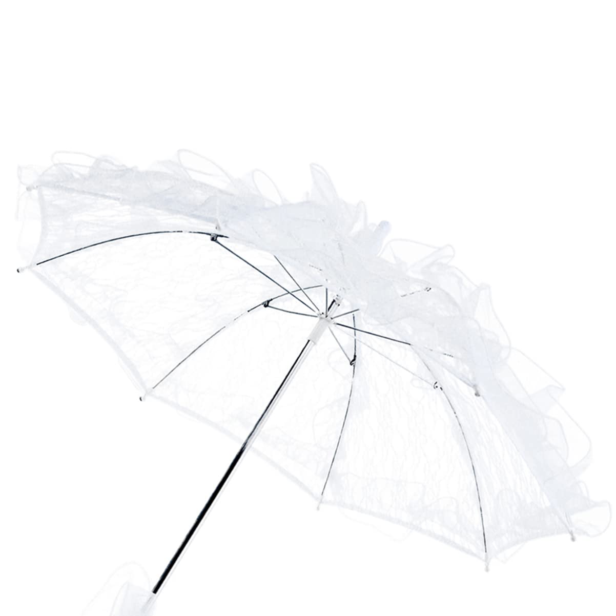 Vintage Lace Parasol Umbrella - Handmade Embroidery Wedding Umbrella for Brides, Victorian Style Sun Shade for Outdoor Ceremonies, Photo Shoots & Garden Parties
