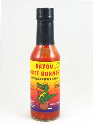 Louisiana Hot Sauce - Bayou Butt Burner Pepper Sauce, 5 fl oz | Spicy Cajun Flavor for Wings, Seafood & BBQ | Made in USA