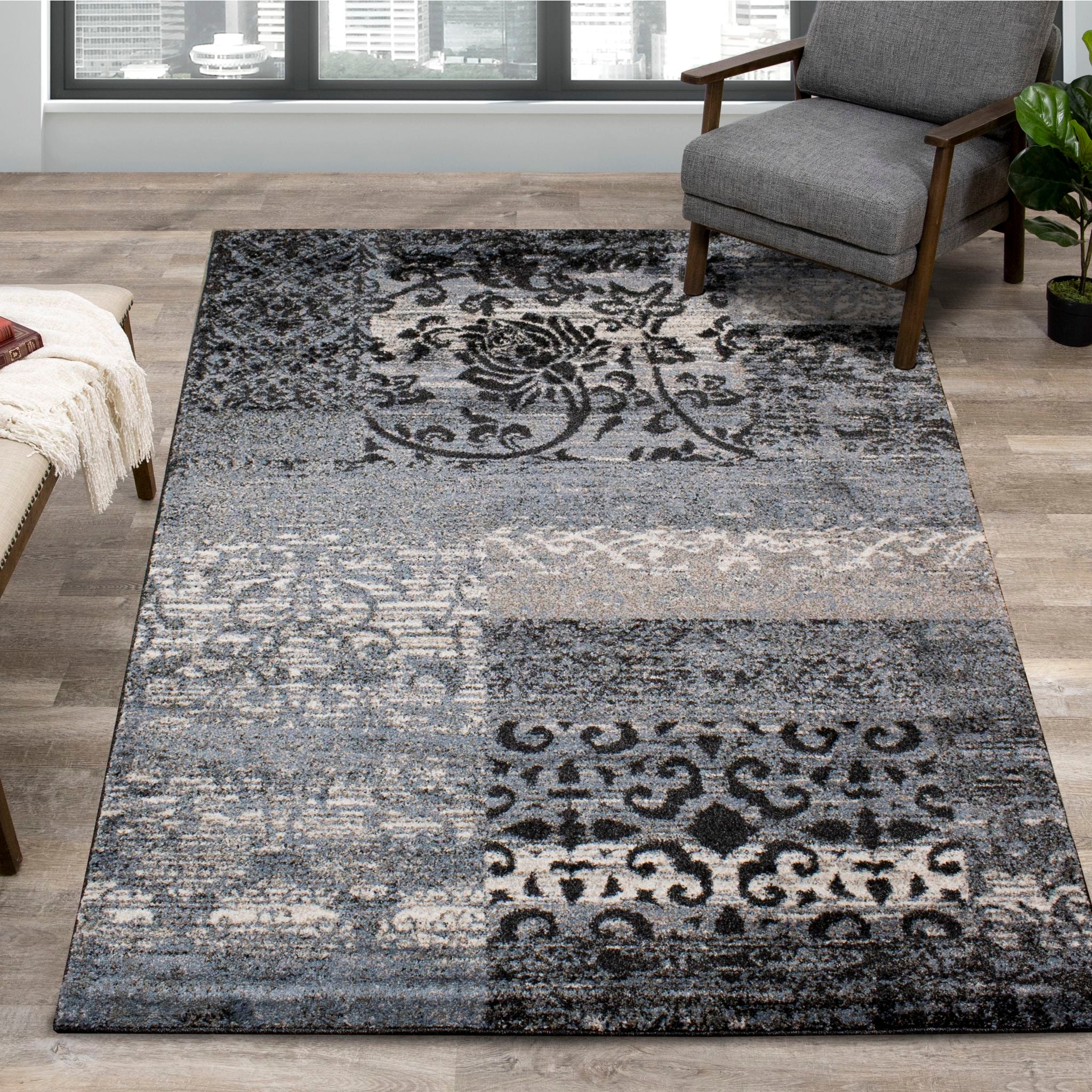 Breeze Area Rug 3 - Soft Modern Non-Slip Living Room Carpet - Perfect for Bedroom, Nursery & Home Decor