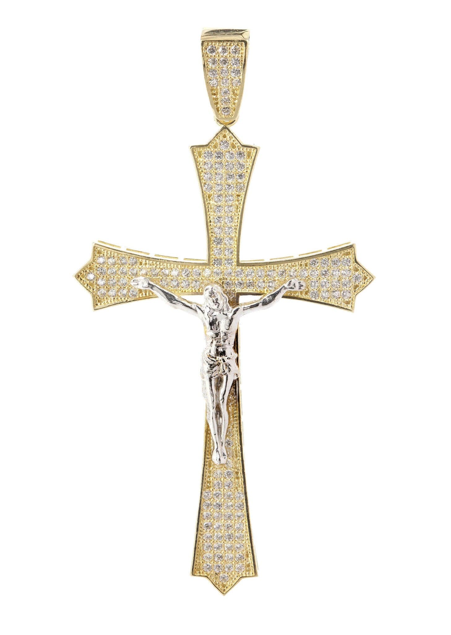 10K Gold Cross Pendant for Women & Men - 7.2 Grams Religious Jewelry - Perfect for Baptism, First Communion & Everyday Wear