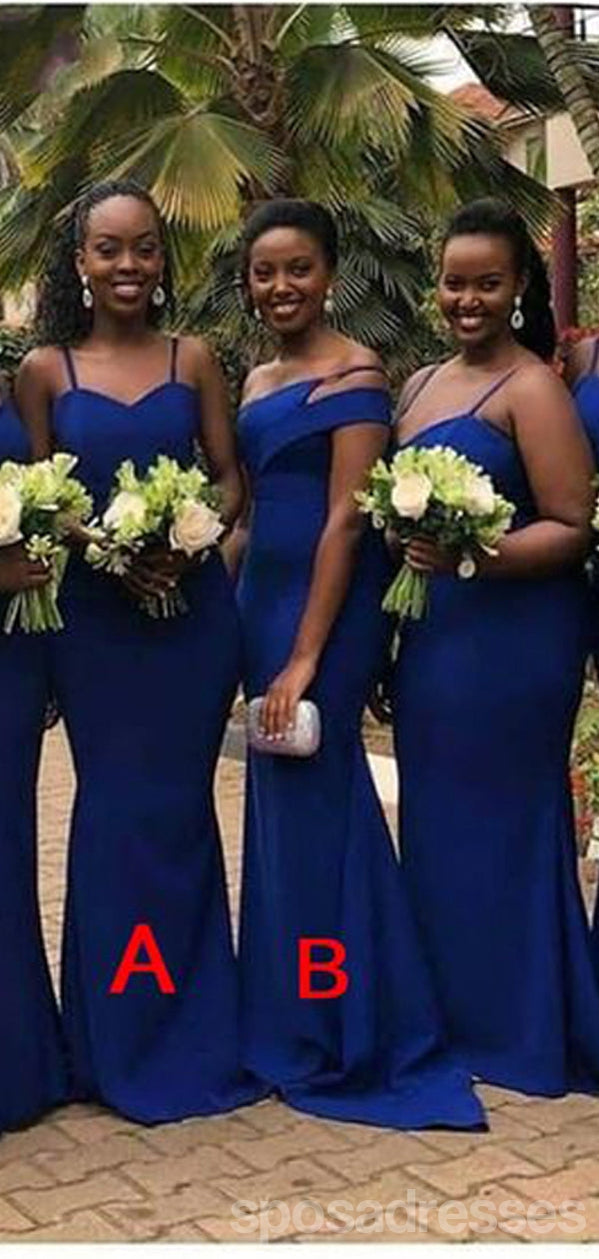Royal Blue Mermaid Bridesmaid Dresses - Elegant Long Formal Gowns for Weddings, Prom & Special Occasions | Style WG1323