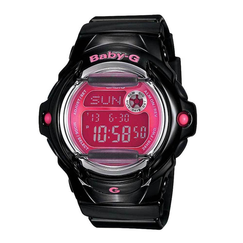 CASIO BABY-G BG-169R-1BDR Digital Quartz Watch for Women - Black Resin Band, Shock Resistant, Water Resistant 200M - Perfect for Sports, Swimming & Outdoor Activities