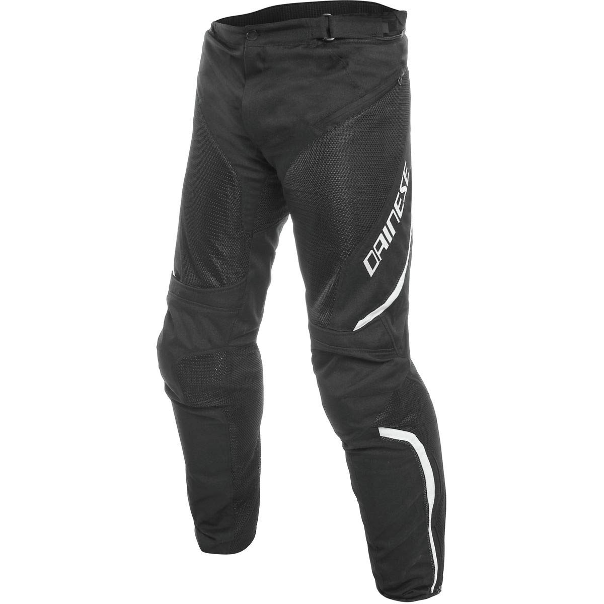 Dainese Drake Air D-Dry Motorcycle Pants - Men's Size 48, Black/Black/White - Waterproof & Breathable Riding Gear for Adventure & Commuting