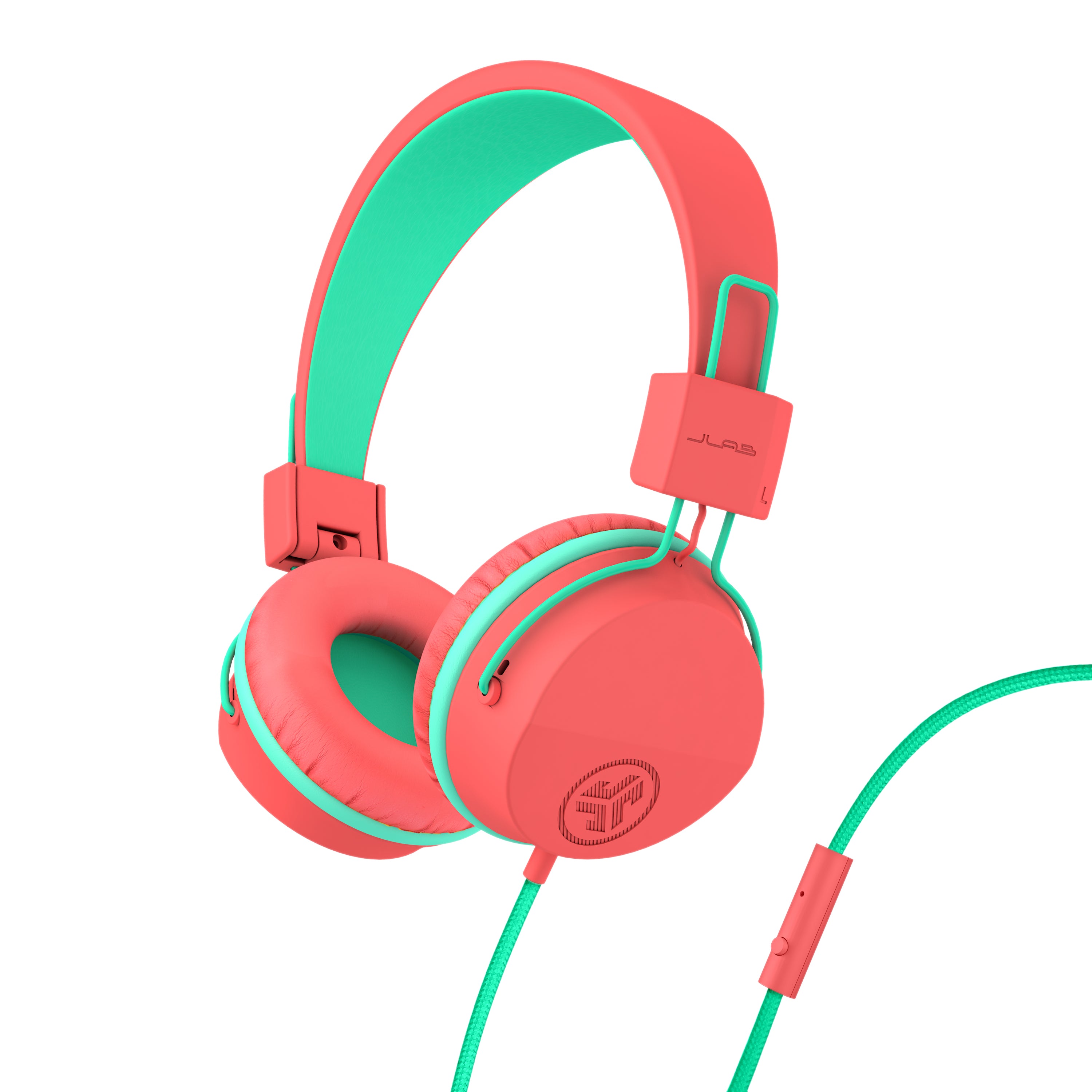 JBuddies Studio On-Ear Wired Headphones for Kids - Lightweight, Comfortable & Durable (Peach Color) - Perfect for School, Travel & Online Learning