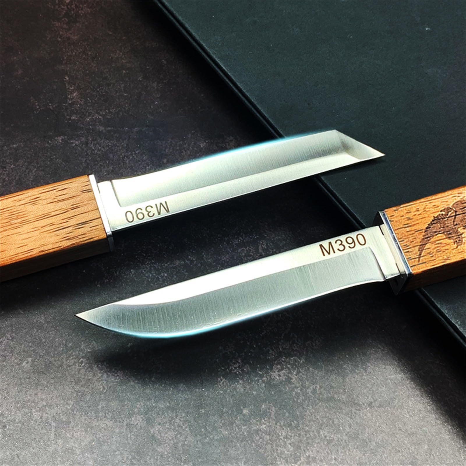 Premium 2-in-1 Samurai Knife Set - Dual Blade Chef Knife & Camping Knife | High-Quality Stainless Steel for Meat, Vegetables & Fruit Cutting | Ideal for Kitchen, Outdoor Cooking & Camping Adventures