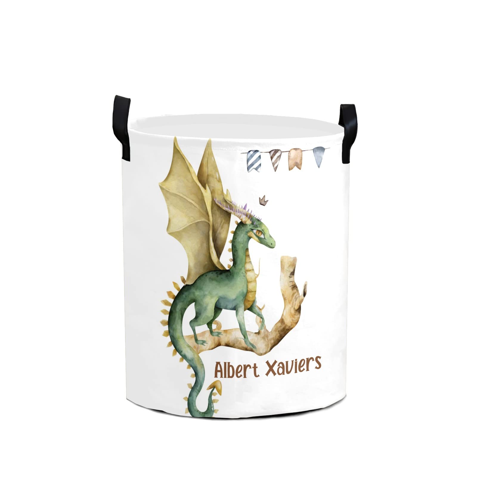 Magic Dragon Watercolor Storage Bin - Waterproof Oxford Fabric Laundry Hamper, Toy Organizer & Gift Basket for Bedroom, Nursery & Home Decor | Perfect for Kids' Room, Baby Clothes Storage & Toy Organization