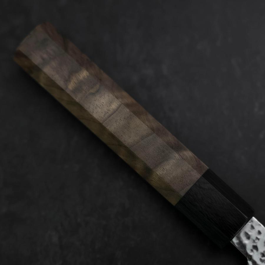 Premium 240mm Sujihiki Knife - VG-10 Damascus Steel with Tsuchime Finish & Walnut Handle - Perfect for Sushi, Sashimi, and Meat Slicing