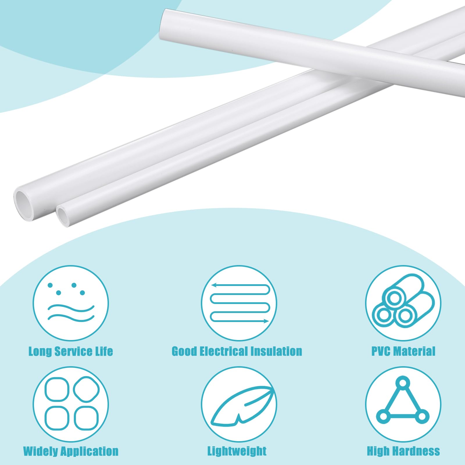 20 Pcs White PVC Pipe Sch40 Furniture Grade for DIY Projects - 1 Inch x 4 Ft - Perfect for Home, Greenhouse, Garden, Farm & Workshop Use