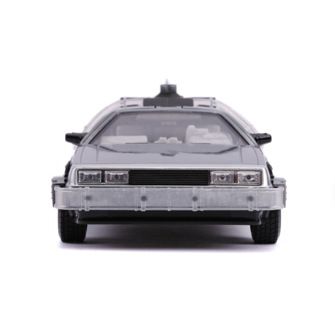 1:24 Scale Back To The Future 2 Time Machine Diecast Car Model - DeLorean Replica Collectible for Movie Fans & Display Decor