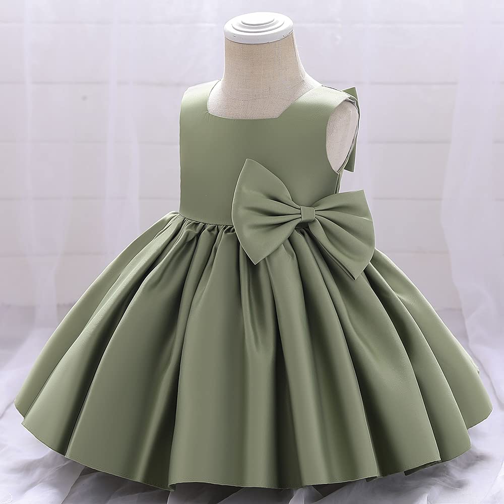 Girl's Floral Princess Wedding Dress - Sleeveless Flower Design Toddler & Baby Girl Dress for Special Occasions, Parties & Photo Shoots